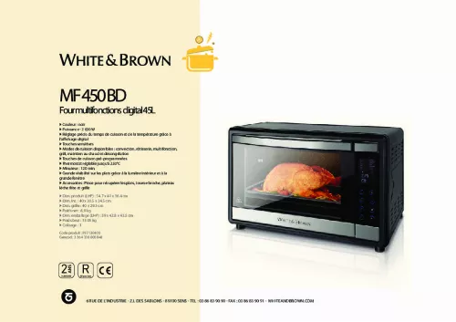 Mode d'emploi WHITE & BROWN MF 450