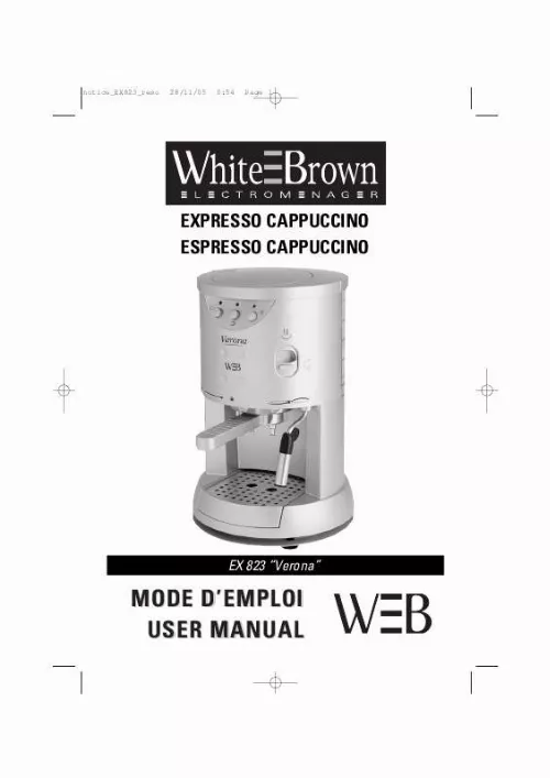 Mode d'emploi WHITE BROWN EX 823