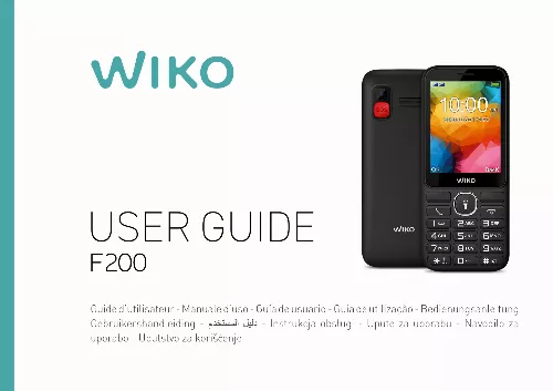 Mode d'emploi WIKO F200 LS