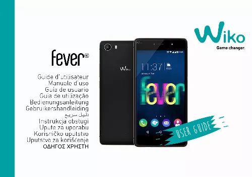 Mode d'emploi WIKO FEVER 4G