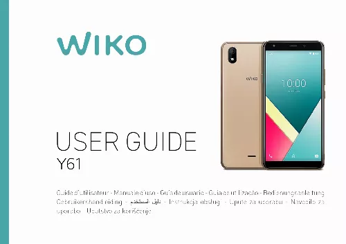 Mode d'emploi WIKO Y61