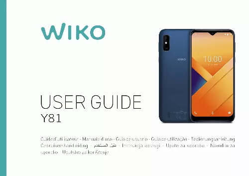 Mode d'emploi WIKO Y81 LS