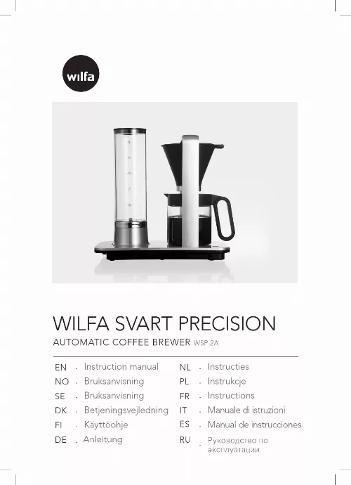 Mode d'emploi WILFA SVART PRECISION WSP-2A