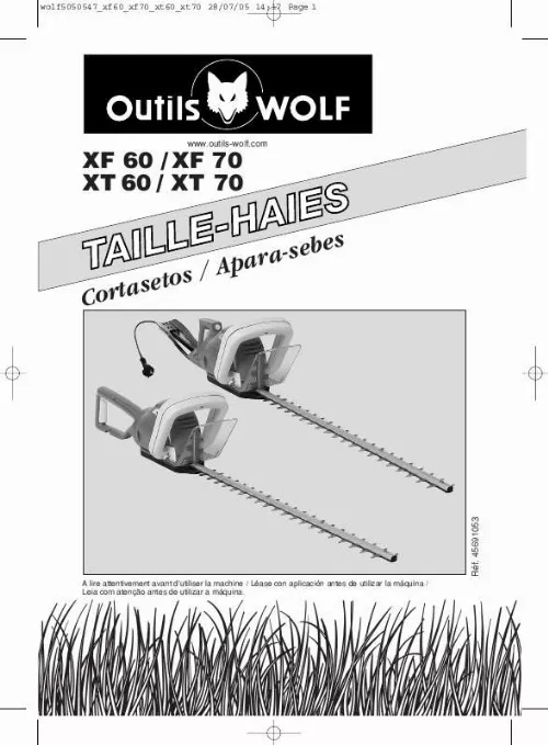 Mode d'emploi WOLF XF60