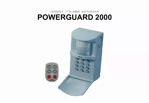 Mode d'emploi X10 POWERGUARD 2000