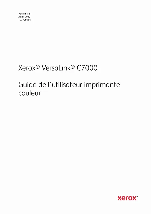 Mode d'emploi XEROX C7000V