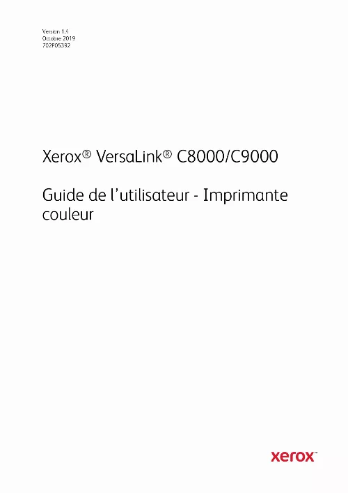 Mode d'emploi XEROX C8000V