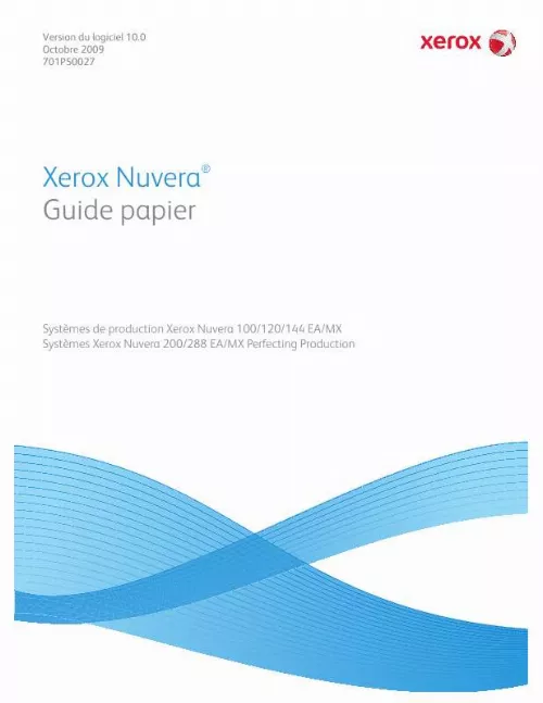 Mode d'emploi XEROX NUVERA 288 MX