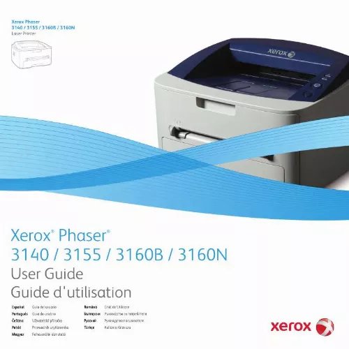 Mode d'emploi XEROX PHASER 3140