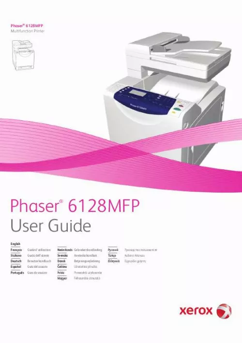 Mode d'emploi XEROX PHASER 6128MFP