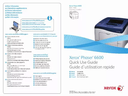 Mode d'emploi XEROX PHASER 6600