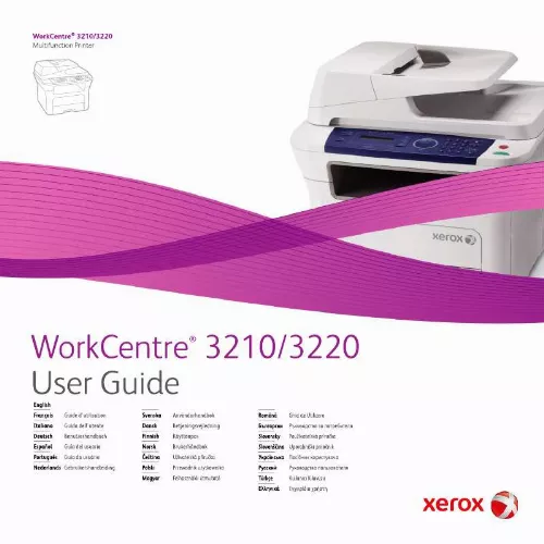 Mode d'emploi XEROX WORKCENTRE 3220