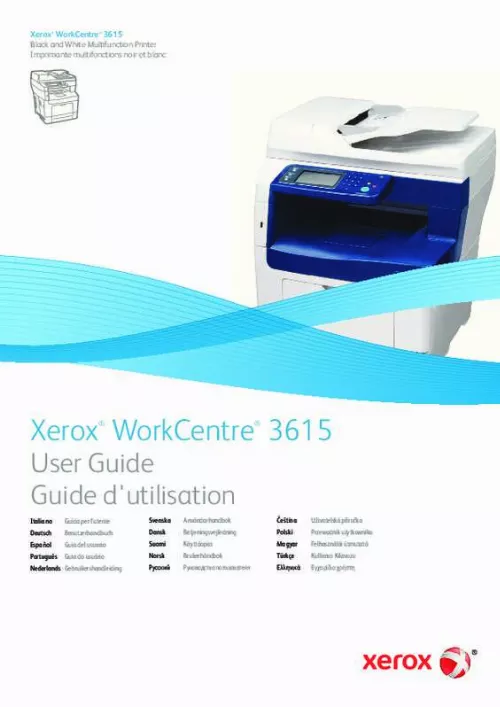 Mode d'emploi XEROX WORKCENTRE 3615