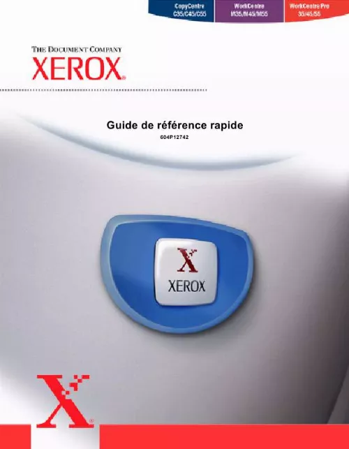 Mode d'emploi XEROX WORKCENTRE PRO 55