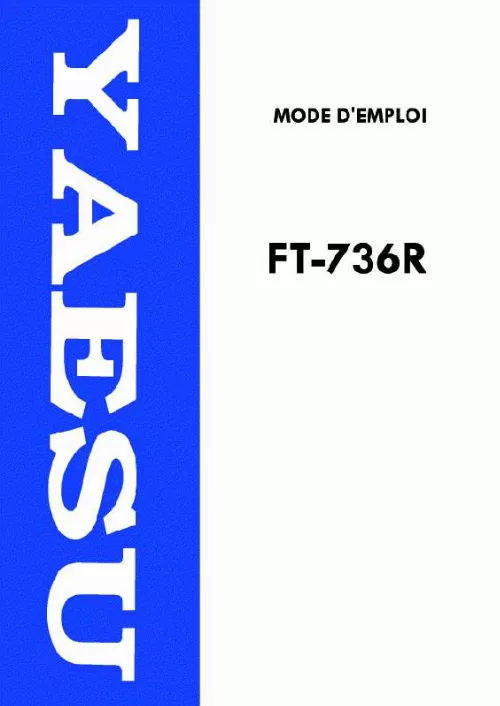 Mode d'emploi YAESU FT-736R