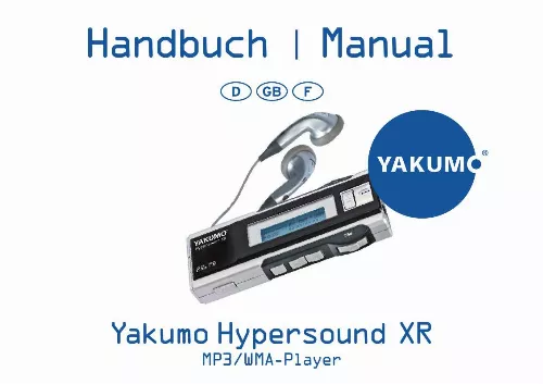 Mode d'emploi YAKUMO HYPERSOUND XR