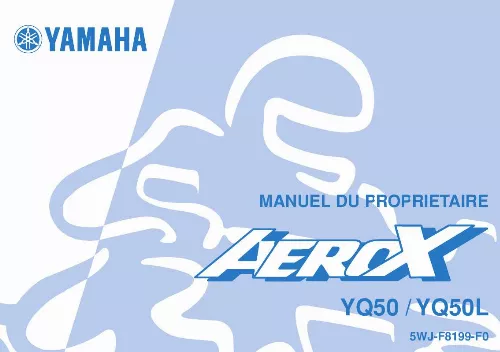 Mode d'emploi YAMAHA AEROX50-2003