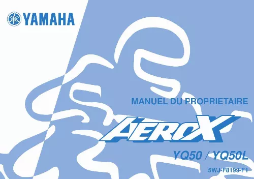 Mode d'emploi YAMAHA AEROX50-2006