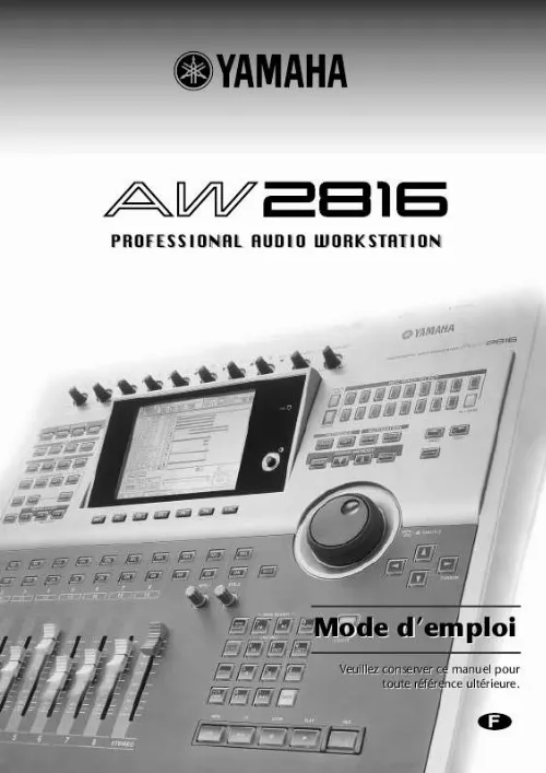 Mode d'emploi YAMAHA AW2816