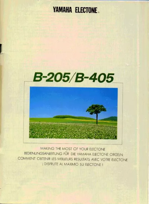 Mode d'emploi YAMAHA B-405-B-205
