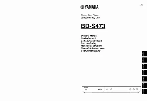 Mode d'emploi YAMAHA BD-S473