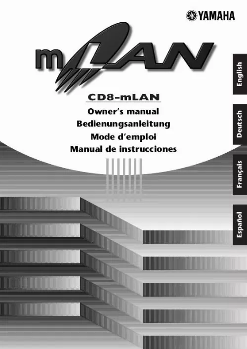 Mode d'emploi YAMAHA CD8-MLAN