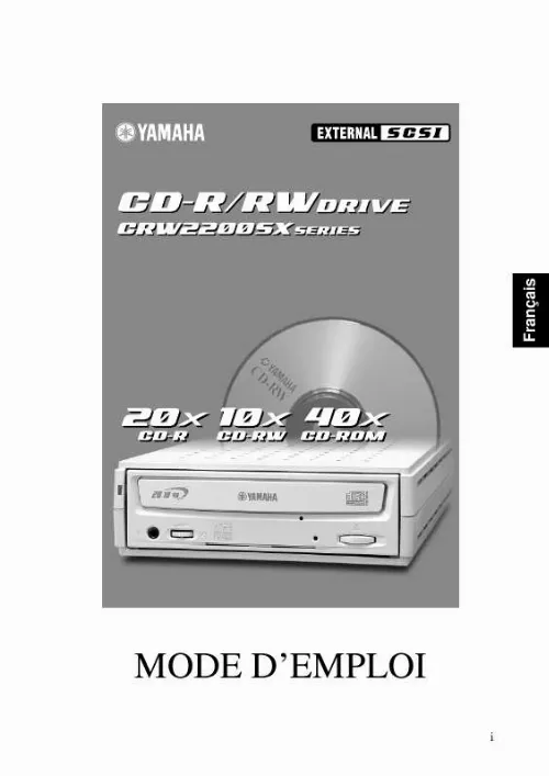 Mode d'emploi YAMAHA CRW2200SX