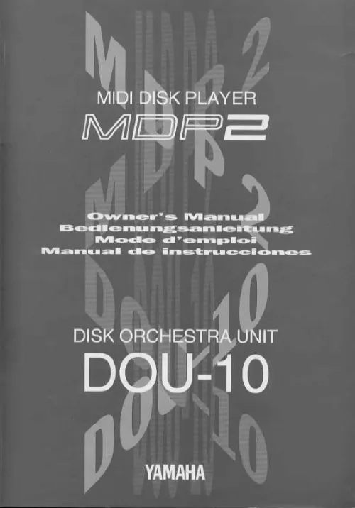 Mode d'emploi YAMAHA DOU-10-MDP2