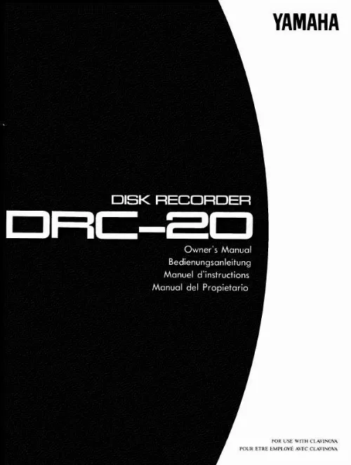 Mode d'emploi YAMAHA DRC-20