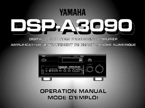 Mode d'emploi YAMAHA DSP-A3090