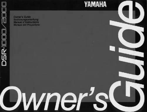 Mode d'emploi YAMAHA DSR-2000