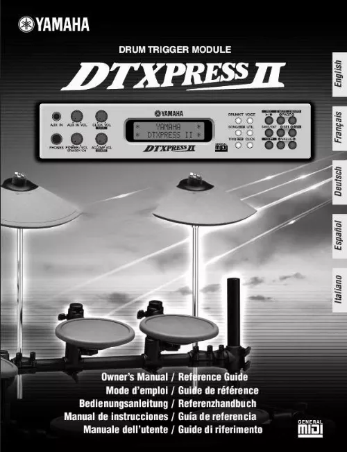 Mode d'emploi YAMAHA DTXPRESS II-REFERENCE GUIDE-