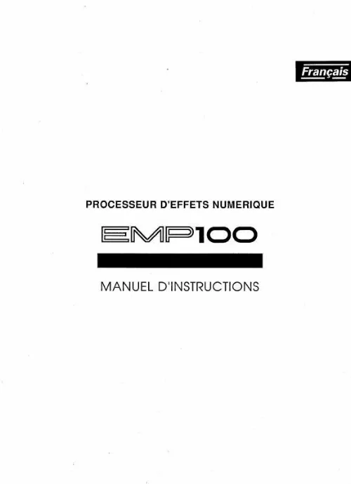 Mode d'emploi YAMAHA EMP100