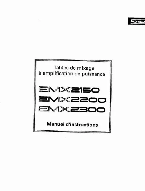 Mode d'emploi YAMAHA EMX2150 EMX2200 EMX2300