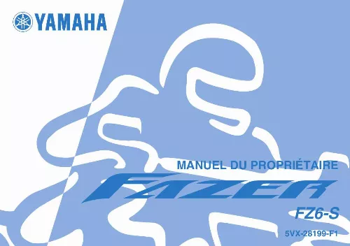 Mode d'emploi YAMAHA FZ6-S-2004