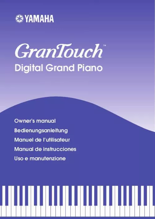 Mode d'emploi YAMAHA GRANTOUCH DIGITAL GRAND PIANO