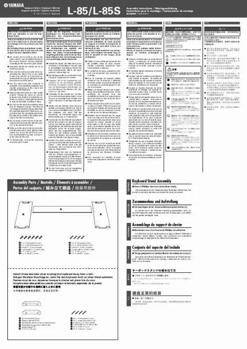 Mode d'emploi YAMAHA L-85-L-85S