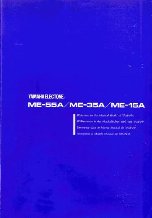 Mode d'emploi YAMAHA ME-55A-ME-35A-ME-15A