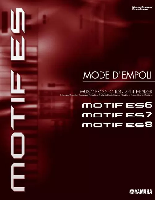 Mode d'emploi YAMAHA MOTIF ES 7