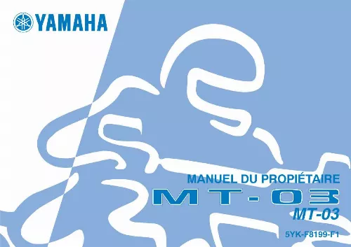 Mode d'emploi YAMAHA MT03-2007