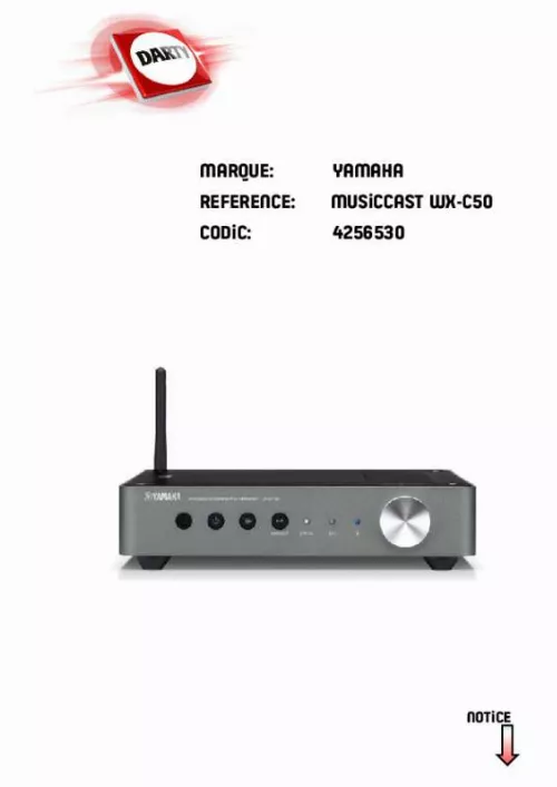 Mode d'emploi YAMAHA MUSICCAST RN602