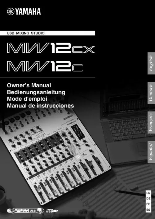 Mode d'emploi YAMAHA MW12CX