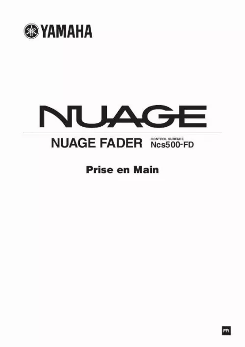 Mode d'emploi YAMAHA NUAGE FADER