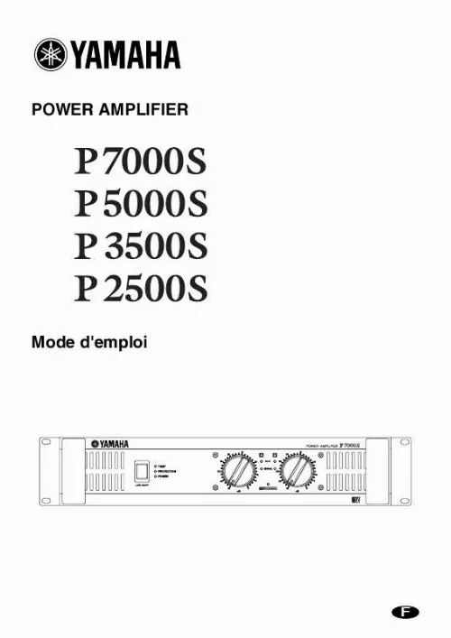 Mode d'emploi YAMAHA P3500S