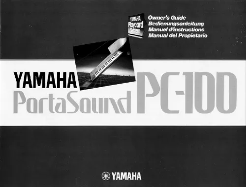 Mode d'emploi YAMAHA PC-100