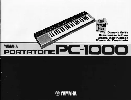 Mode d'emploi YAMAHA PC-1000