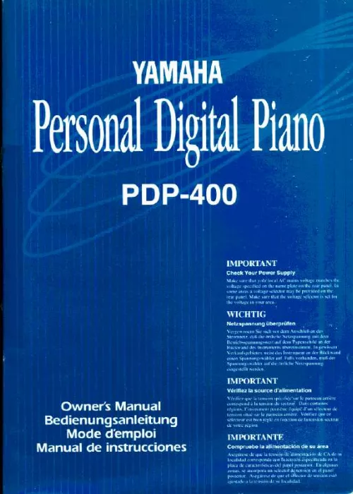 Mode d'emploi YAMAHA PDP-400