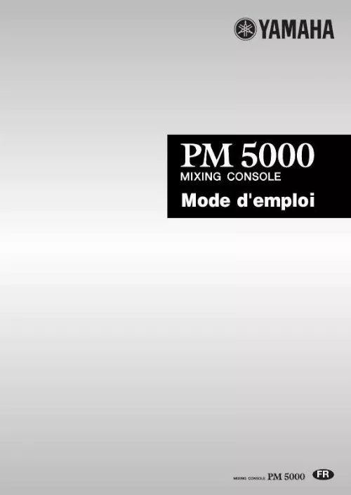 Mode d'emploi YAMAHA PM5000
