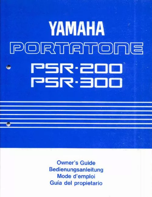 Mode d'emploi YAMAHA PSR-300-PSR-200