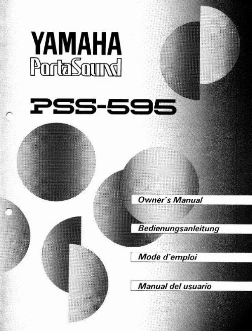 Mode d'emploi YAMAHA PSS-595